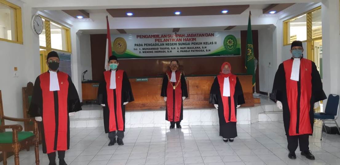 Pengambilan Sumpah Jabatan dan Pelantikan Hakim Pengadilan Negeri Sungai Penuh